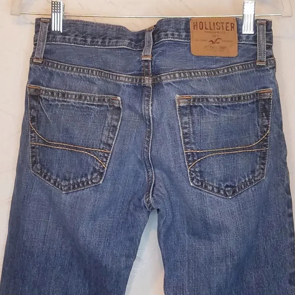 Vintage Y2K Hollister 100% Cotton Skinny Button Fly Denim Jeans Size 29x30